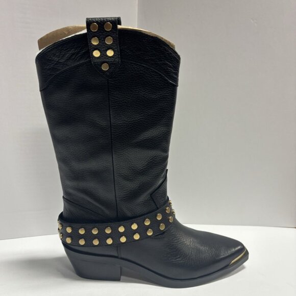 Vince Camuto Women’s Merissa Studded Cowboy Boots Size 7 M